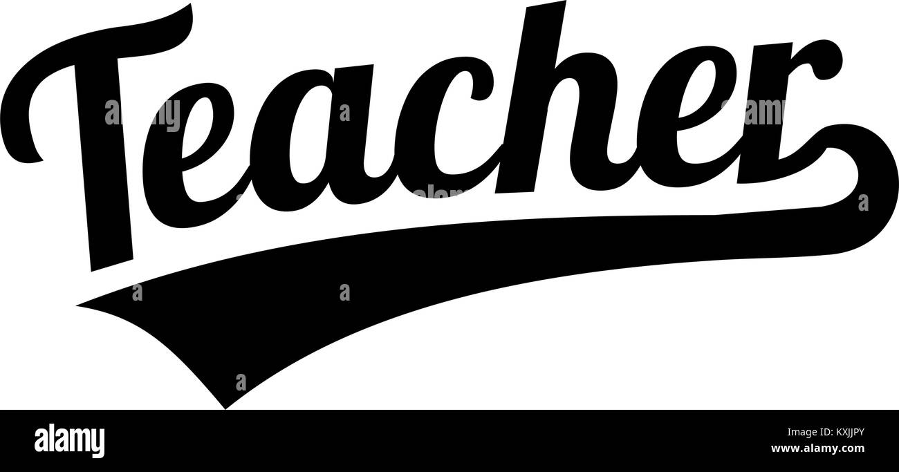 Teacher word retro style Stock Vector Image & Art Alamy