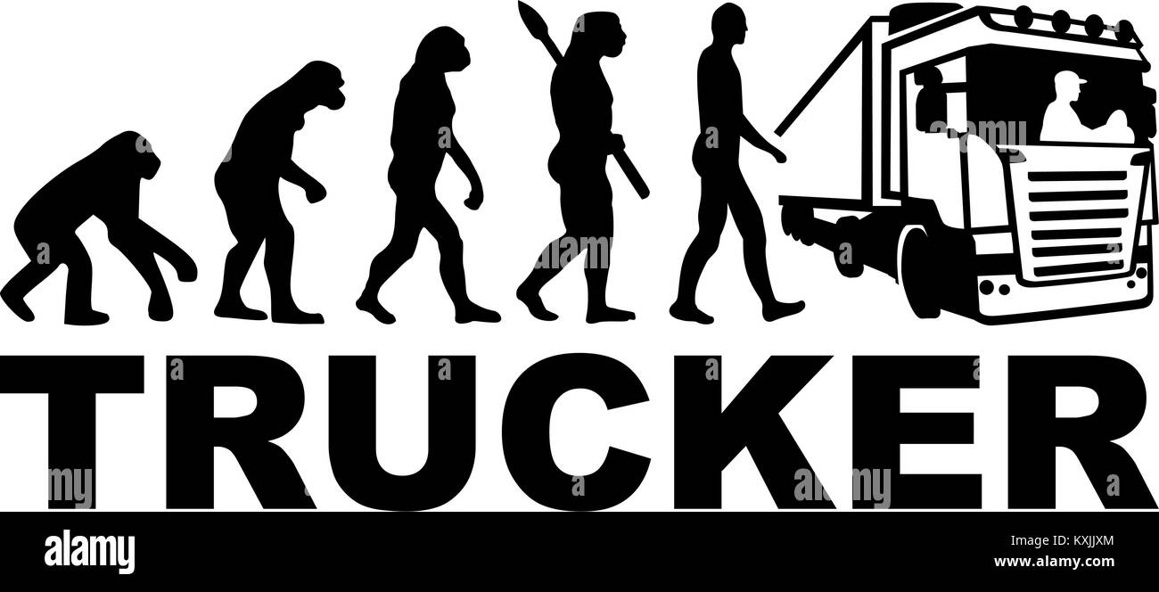 Trucker evolution with job title Stock Vector Image & Art Alamy