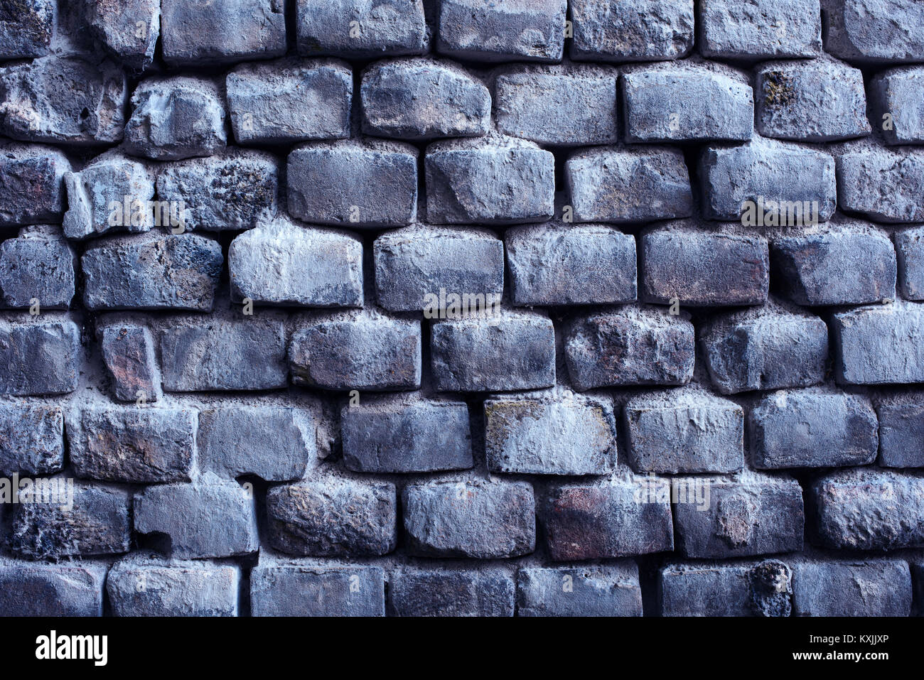 Weathered brick wall, old building exterior brickwall surface Stock Photo