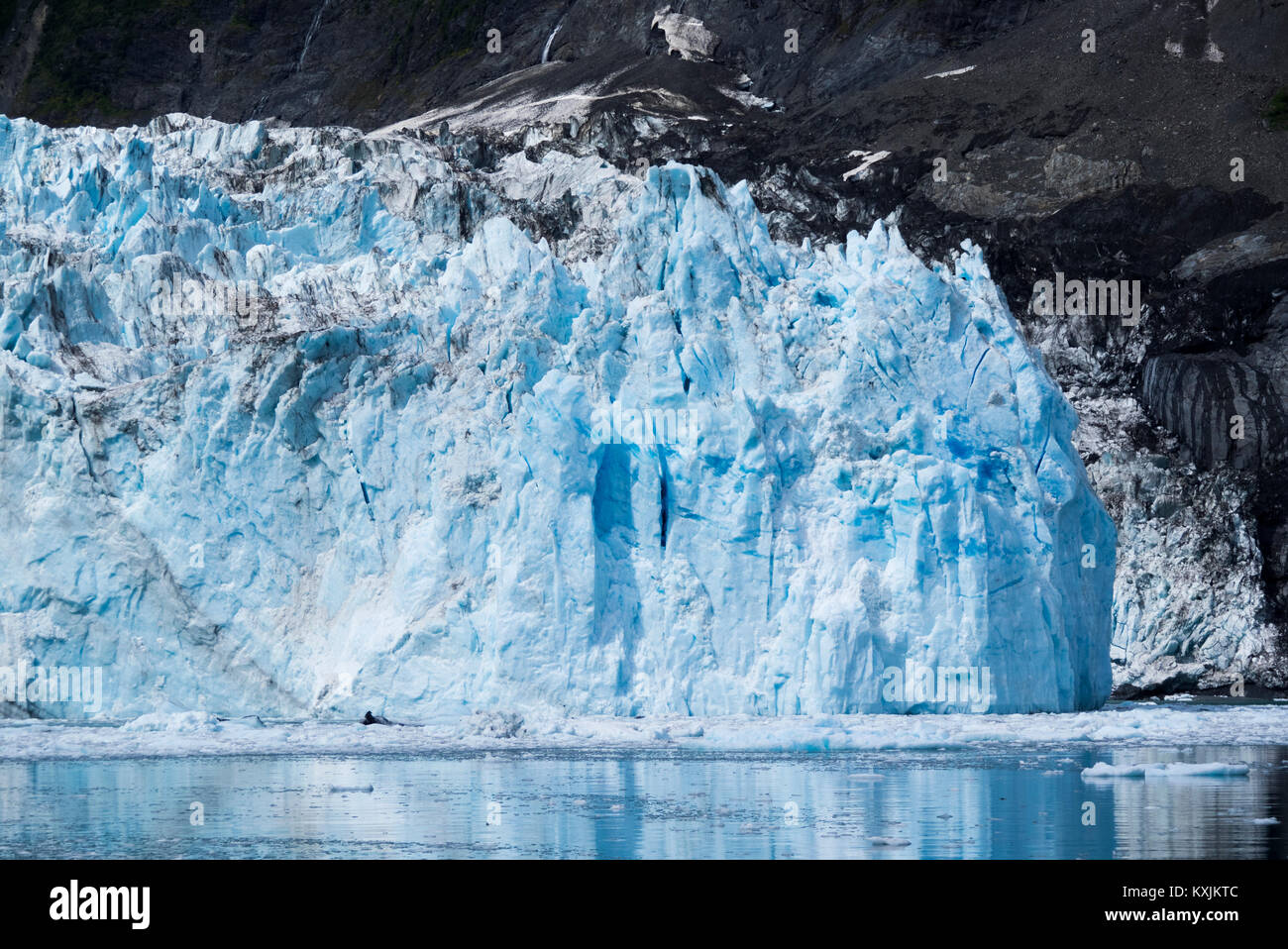 Glacier, Prince William Sound, Whittier, Alaska, United States, North America Stock Photo