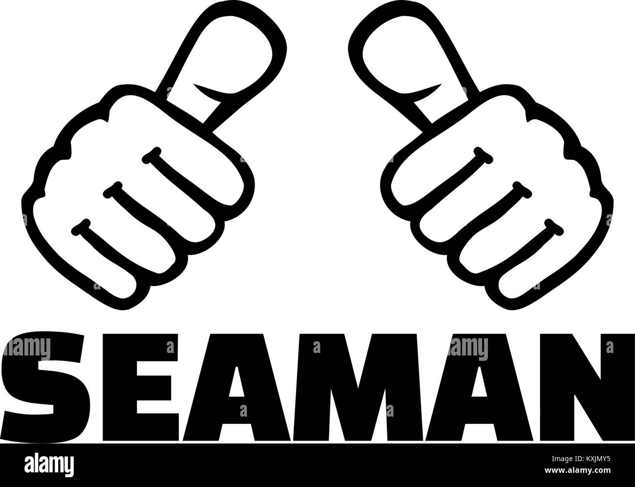Seaman with thumbs Stock Vector Image & Art - Alamy