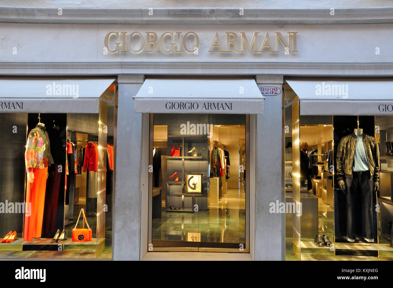 Santa Clara, CA USA - January 14, 2021: Giorgio Armani Fashion designer  brand store . Finest Italian clothing, shoes retailer Stock Photo - Alamy