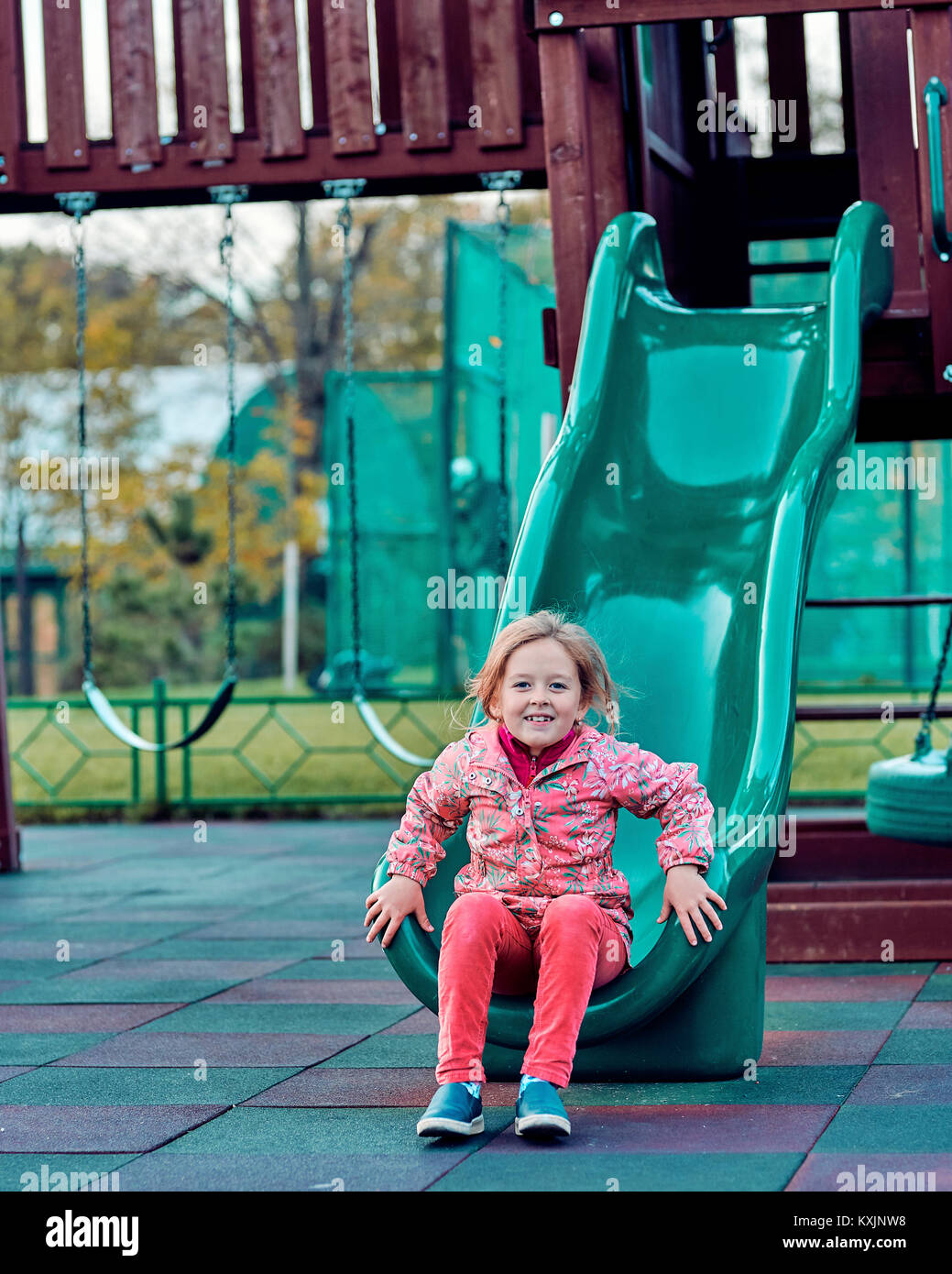 girl playing on the Playground Stock Photo - Alamy