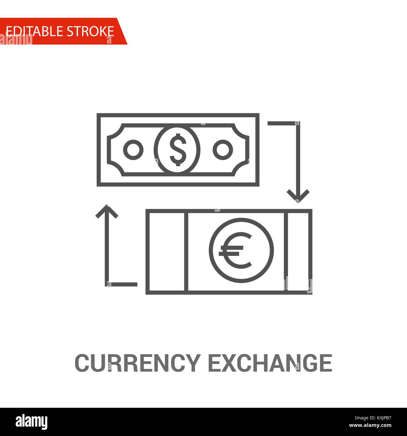 Currency exchange Icon. Thin Line Vector Illustration Stock Vector ...