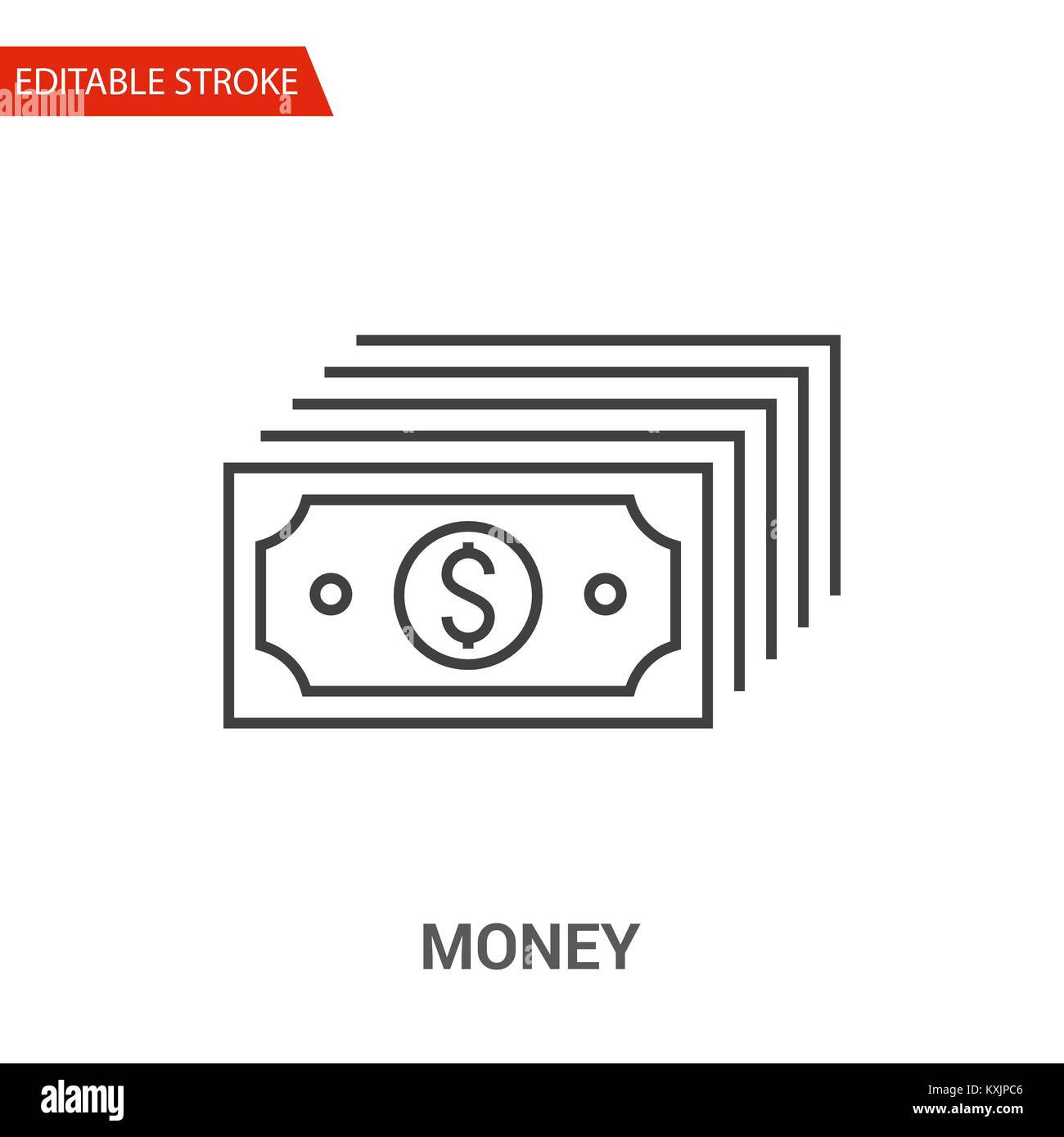 Money Icon. Thin Line Vector Illustration Stock Vector Image & Art - Alamy