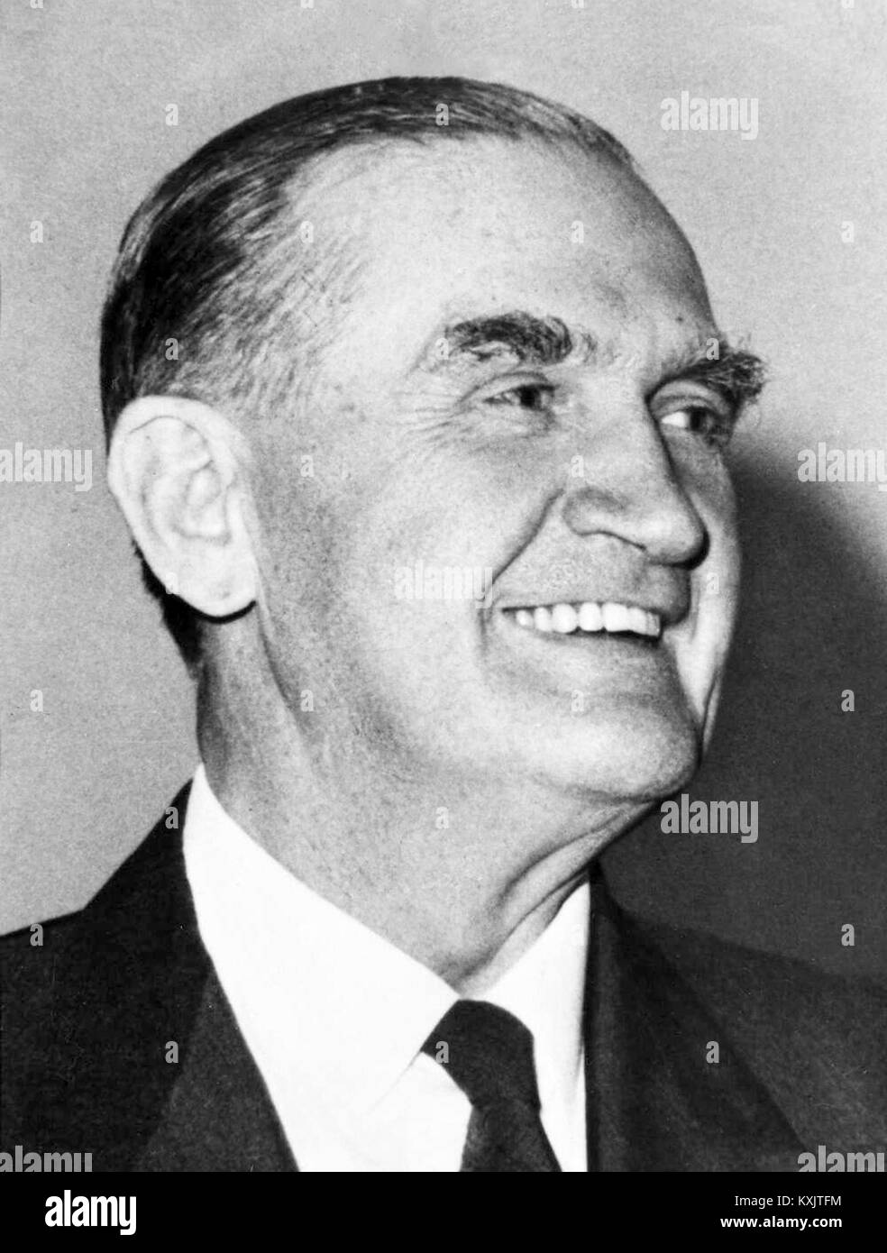 Sir John McEwen, Australian politician and 18th Prime Minister of Australia, holding office from 19 December 1967 to 10 January 1968 in a caretaker capacity after the disappearance of Harold Holt Stock Photo