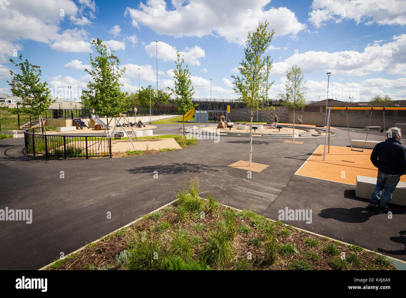 Angel Gardens, Edmonton, playground built on former brownfield land