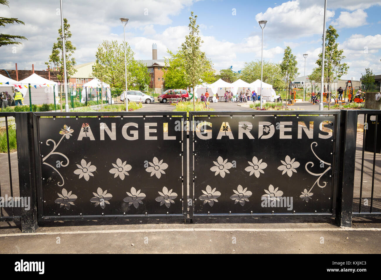 Angel Gardens, Edmonton, playground built on former brownfield land