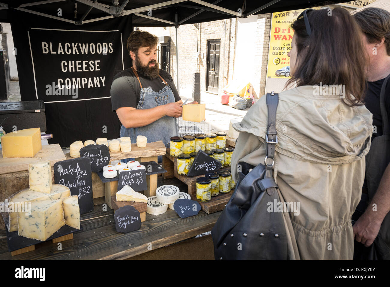 Cheese festival in Chapel Market, Islington, London UK September 2017
