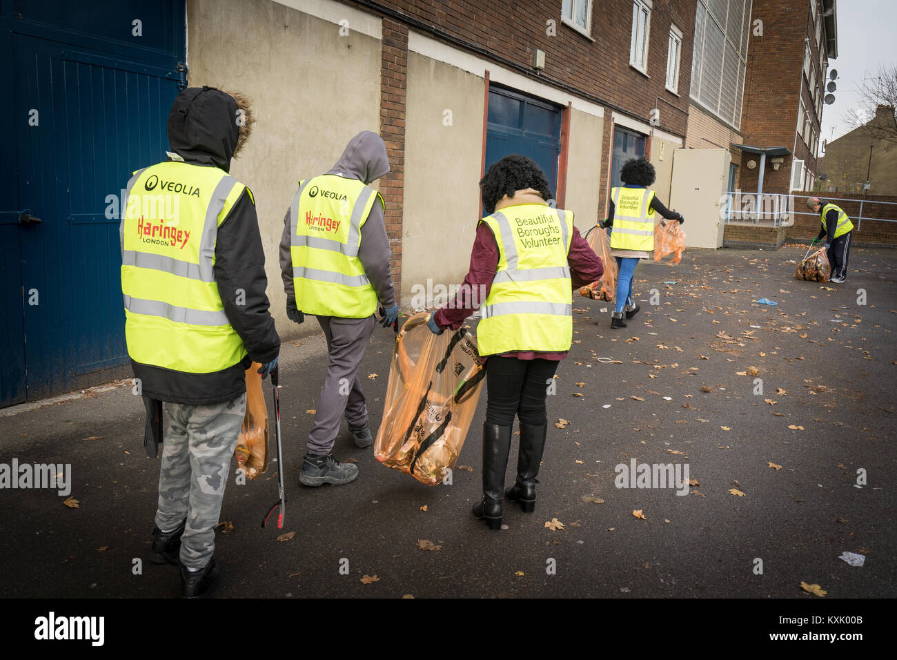 Local residents picking up litter at the Community Safety & Wellbeing