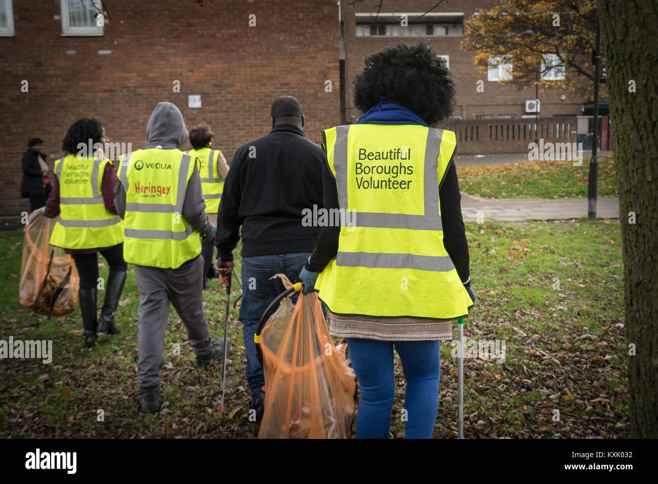Local residents picking up litter at the Community Safety & Wellbeing