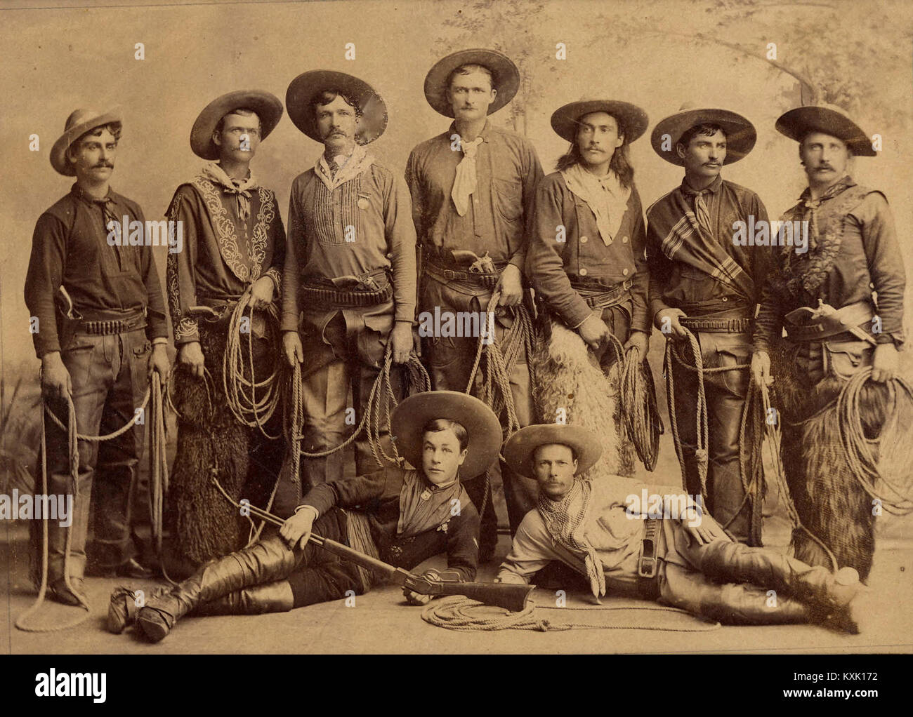 Cast Of Buffalo Bill's Wild West Show Stock Photo