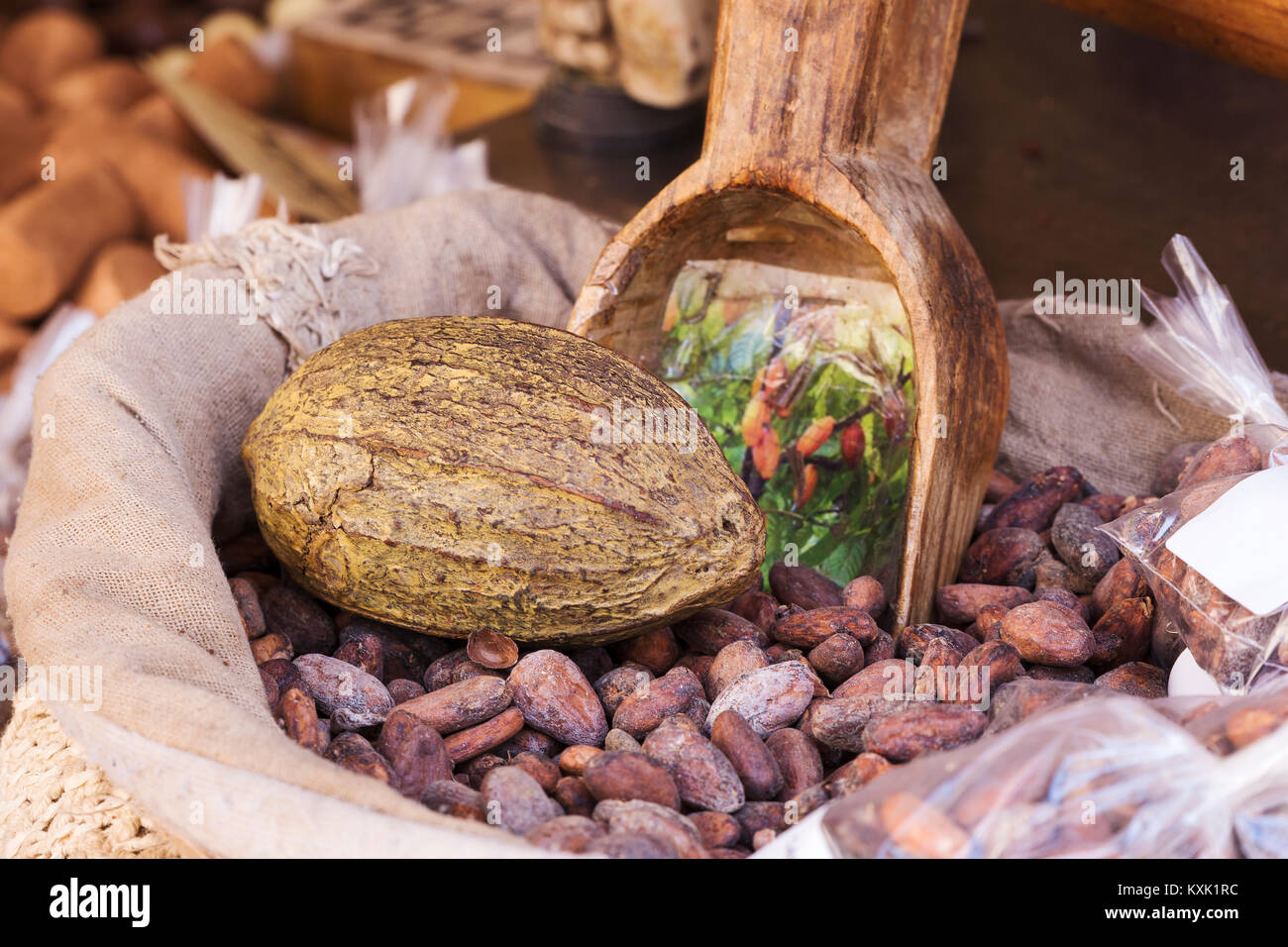 Sack of cocoa beans hires stock photography and images Alamy