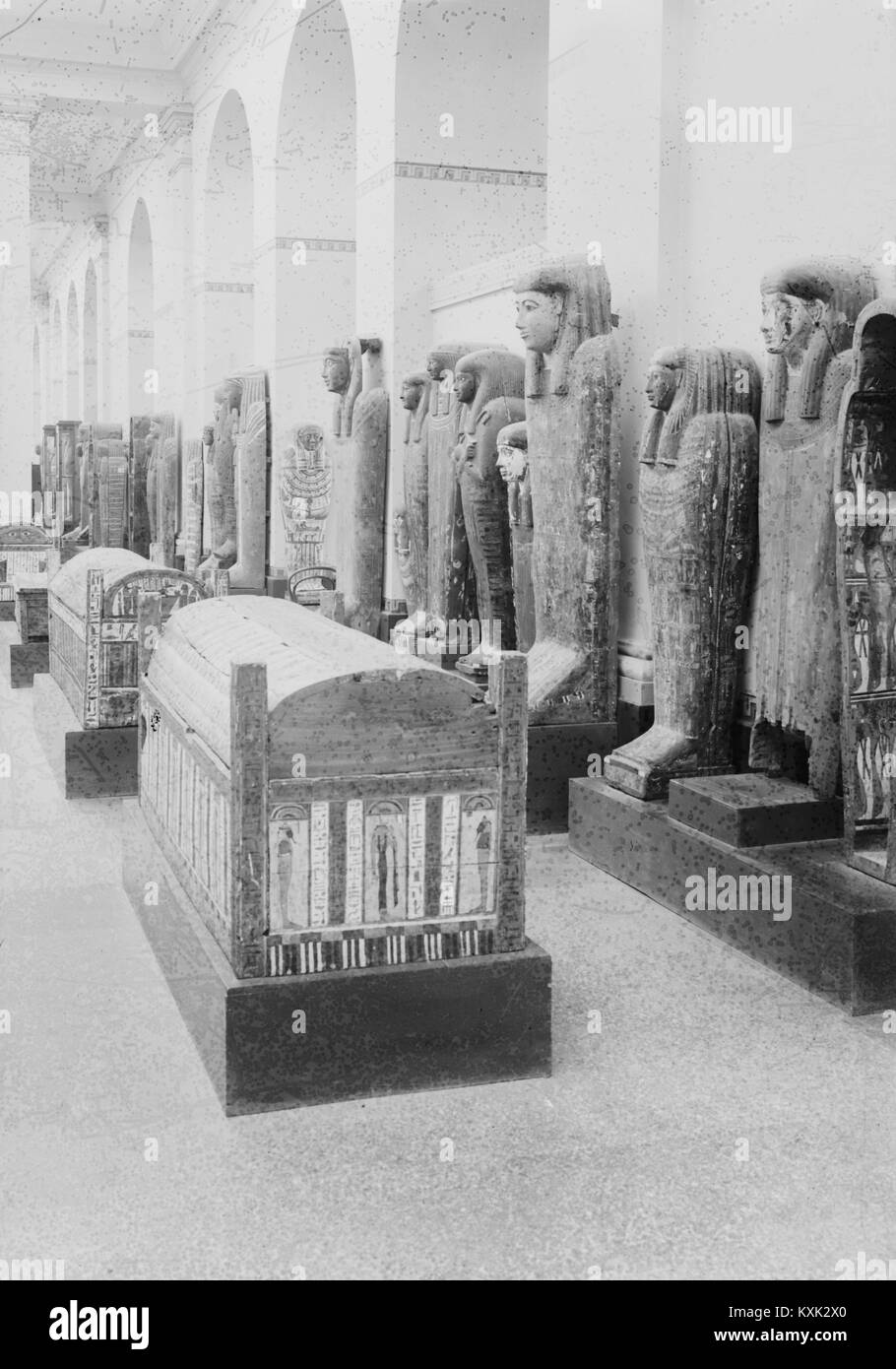 Mummy coffins in Cairo Museum Stock Photo