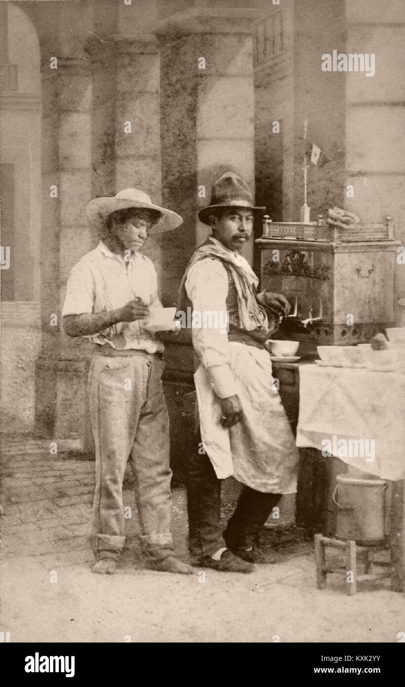 Mexican Coffee Merchants Stock Photo