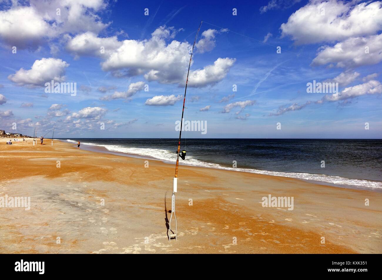 Fishing rig on Ormond Beach, Florida Stock Photo - Alamy