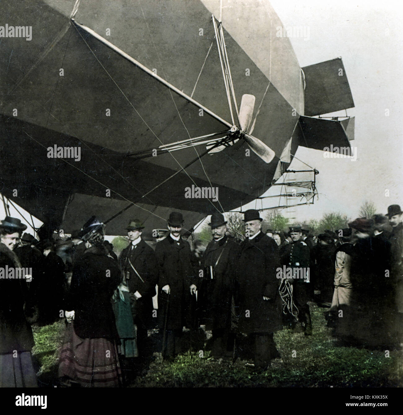 First Zeppelin with a Rudder Stock Photo