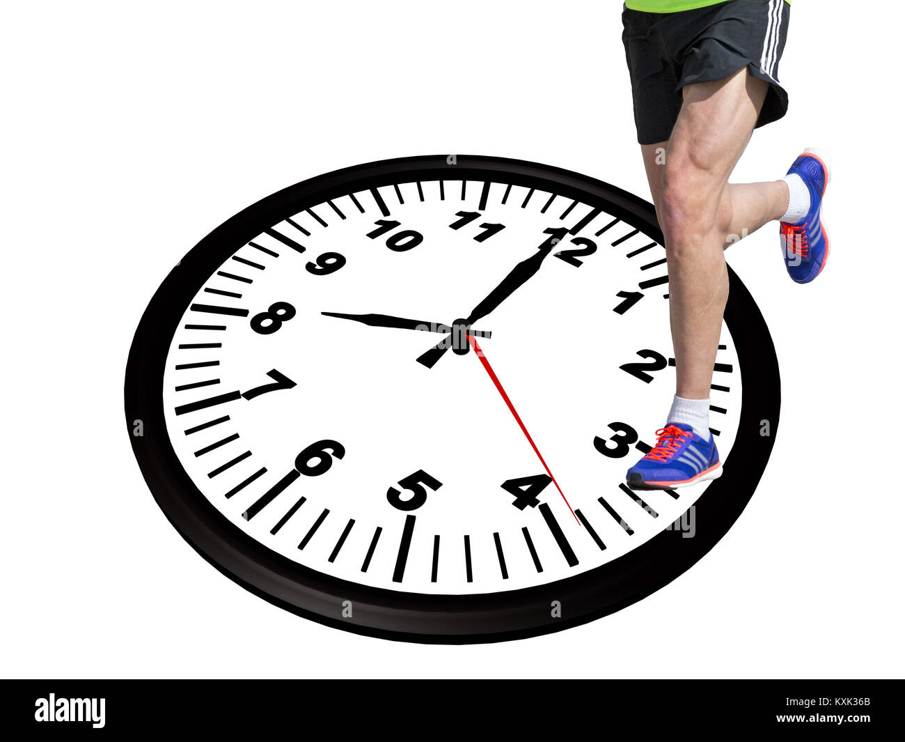 runner sport 8 eight o'clock in the morning - 3d rendering Photo Alamy