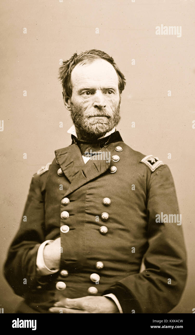 Portrait of General William Tecumseh Sherman Stock Photo