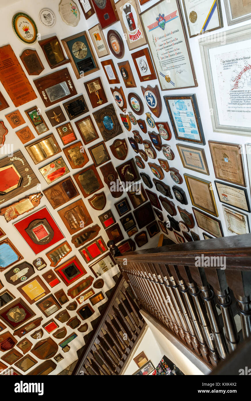 Stairs and awards, Felisa Rincon de Gautier Museum, Old San Juan ...