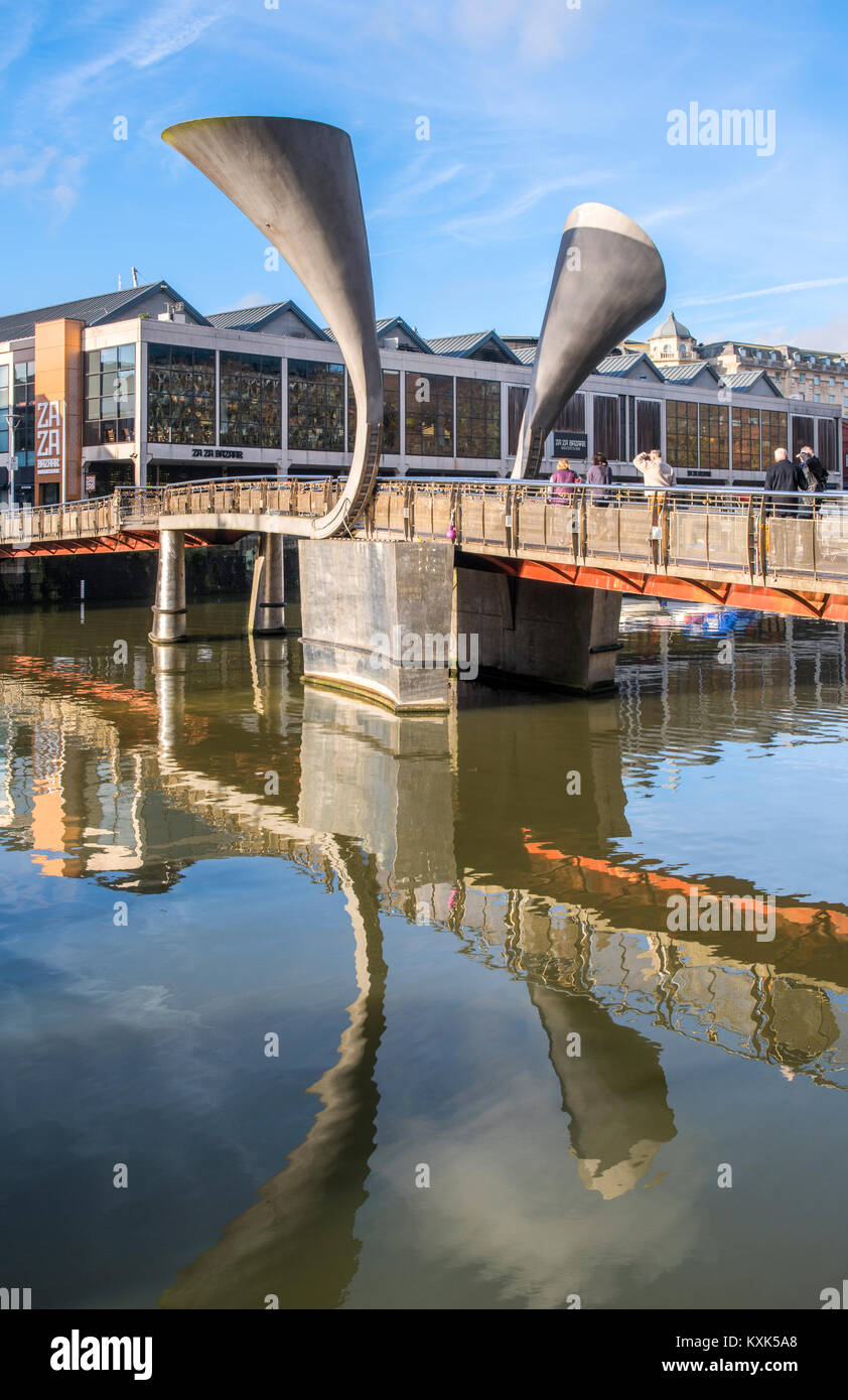 Bristol Harbour Pero's Bridge Bristol Stock Photo