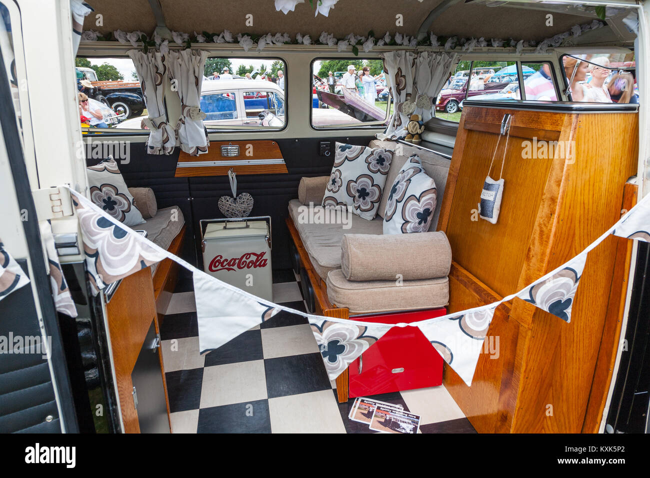 The Interior Of A Vintage Vw Camper Van At The 2016 Classic