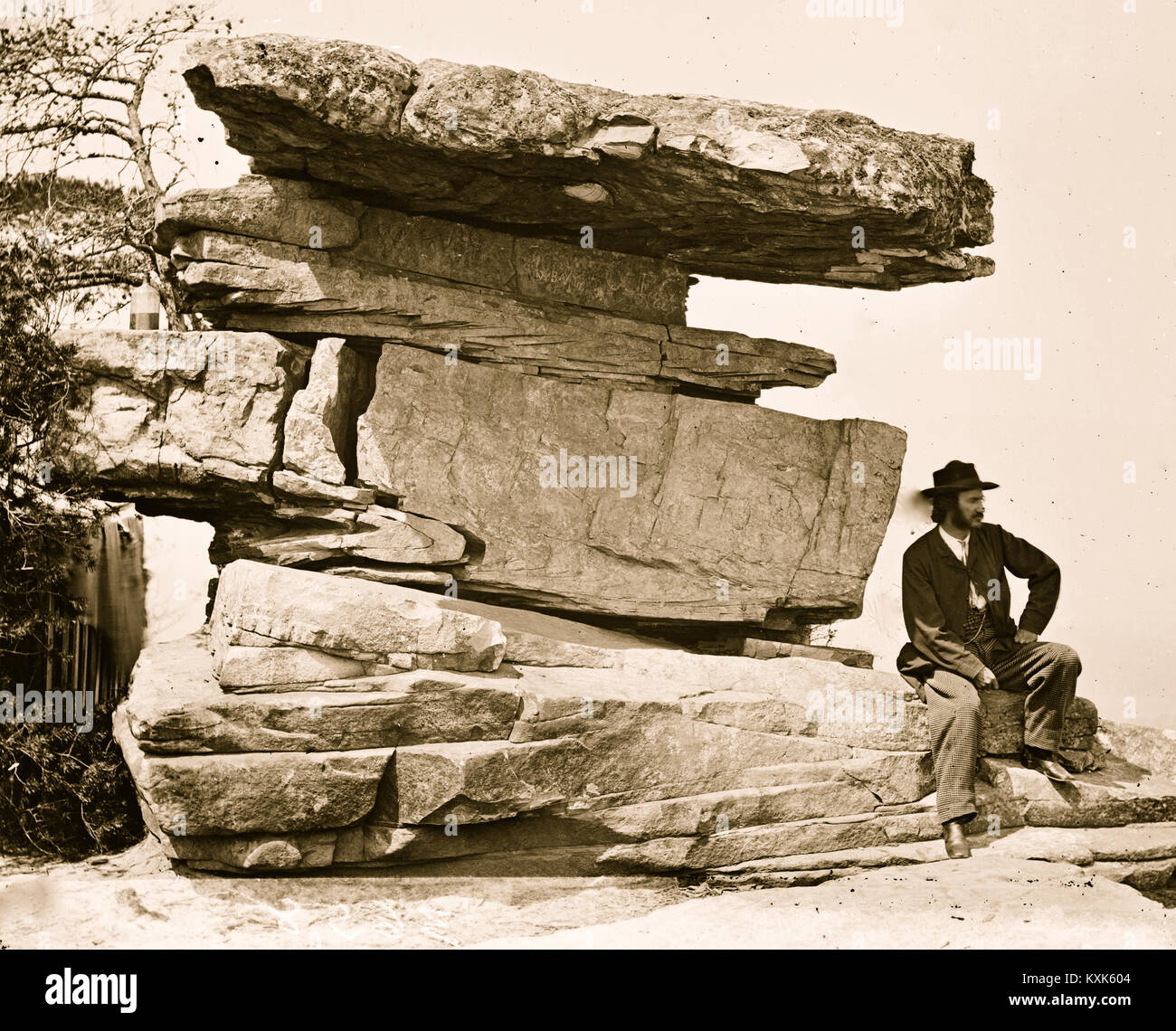 Chattanooga, Tennessee (vicinity). View of Umbrella Rock, Lookout Mountain Stock Photo Alamy