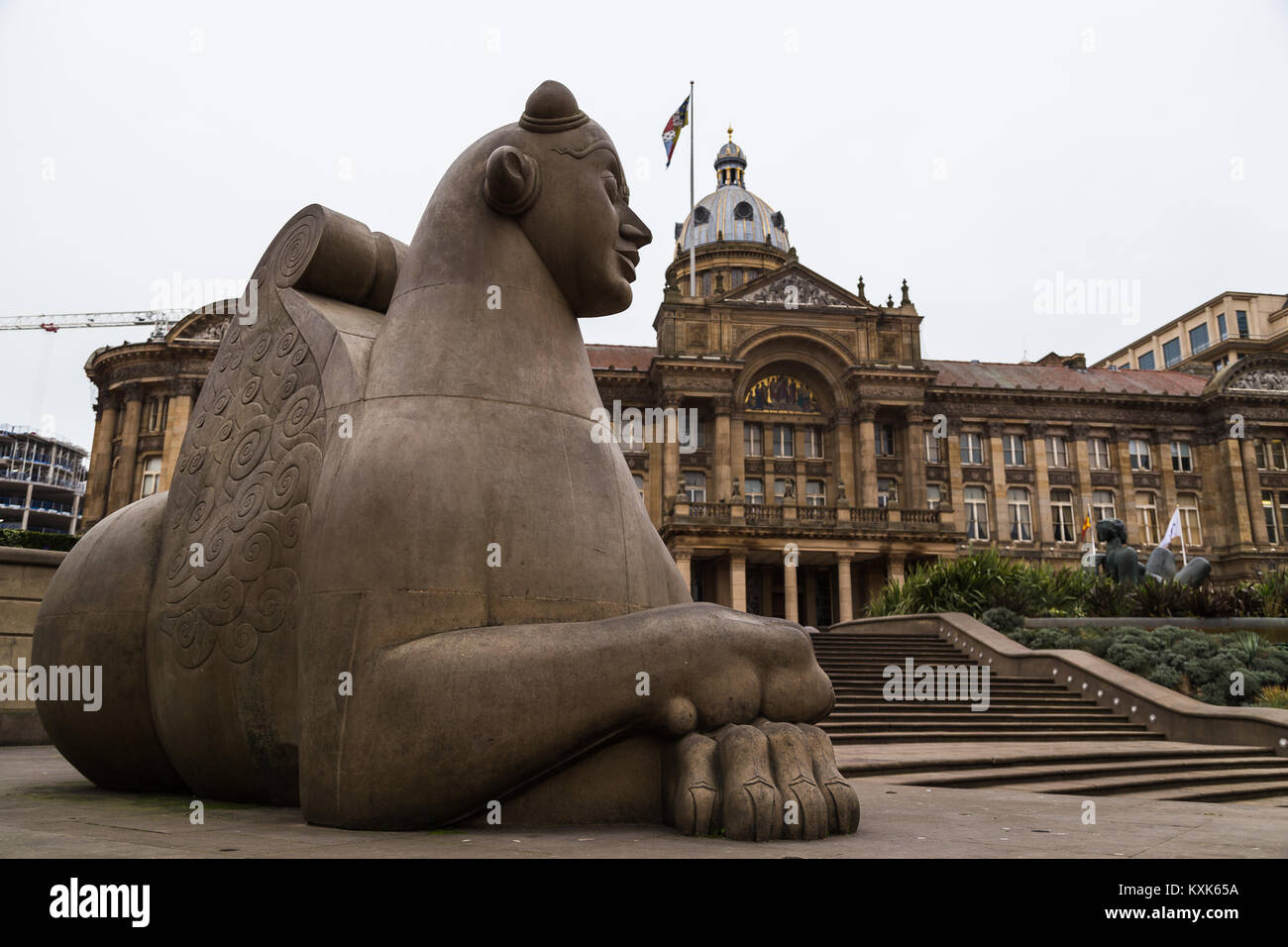 One of the two Guardian statues which lay in Victoria Square in