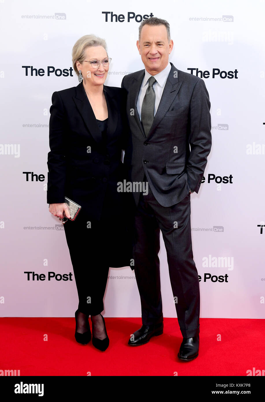Meryl Streep and Tom Hanks attending The Post European Premiere at The Odeon Leicester Square, London. Stock Photo