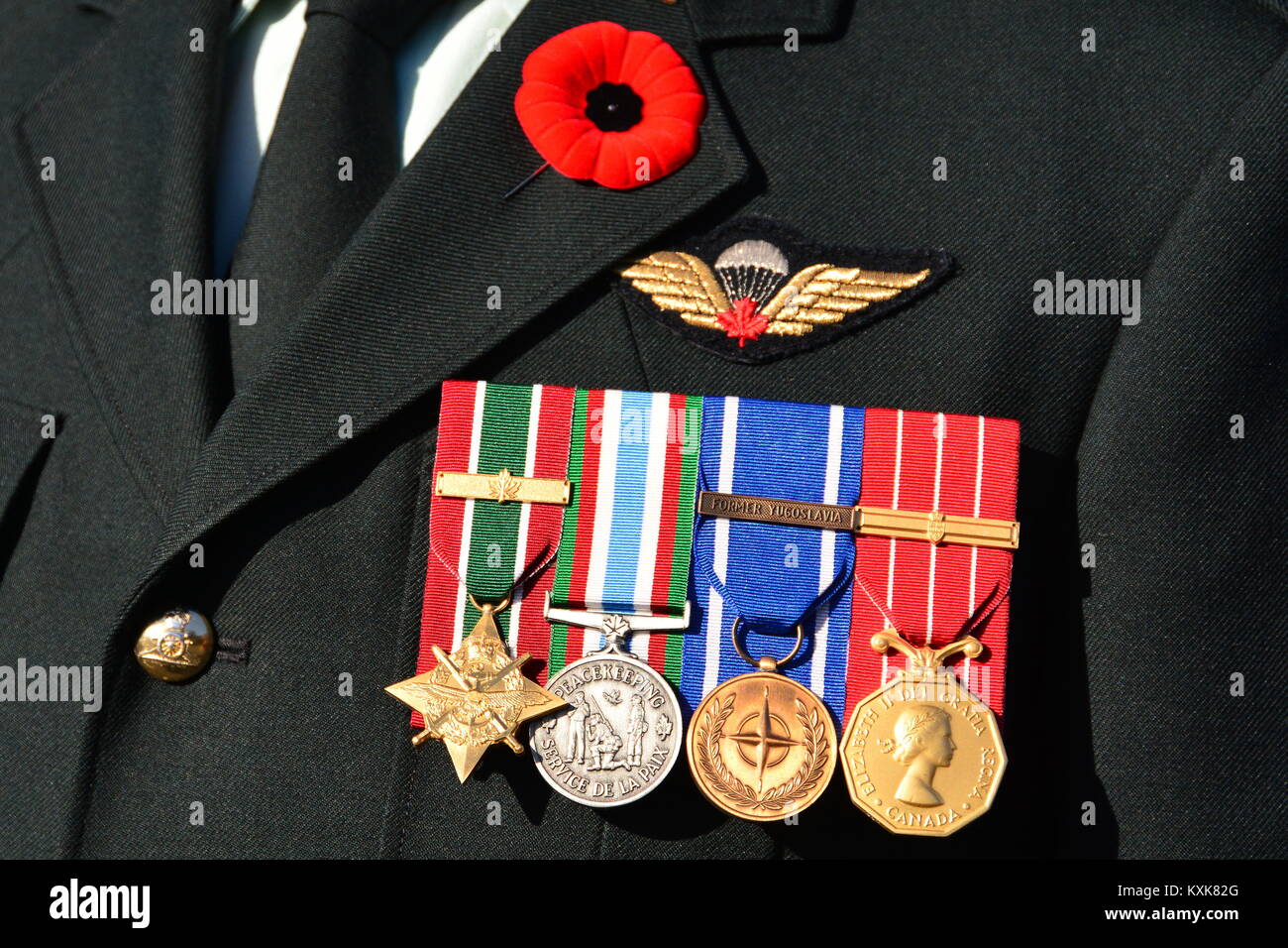 Medals on chest veteran hi-res stock photography and images - Alamy