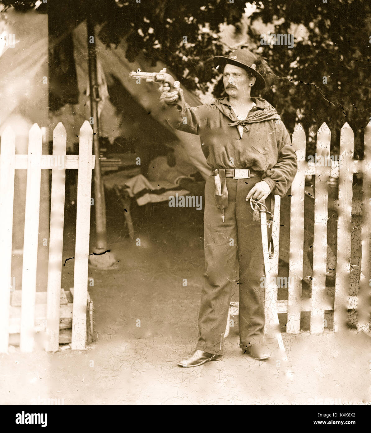 Capt. Schwartz, sharpshooter, 39th New York Regiment. (Garibaldi Guard) Stock Photo