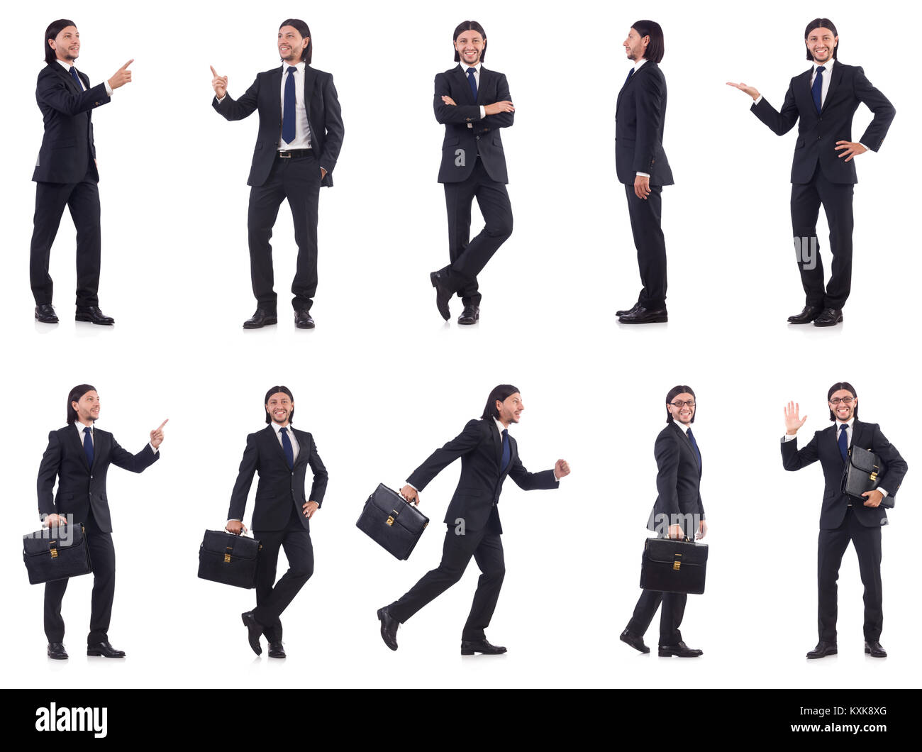 Young businessman isolated on the white background Stock Photo - Alamy