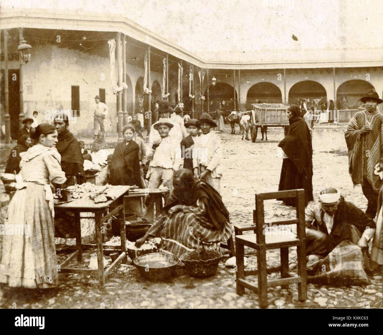 Archivo General de la Nación Argentina 1890 aprox Tucumán Mercado Central Stock Photo