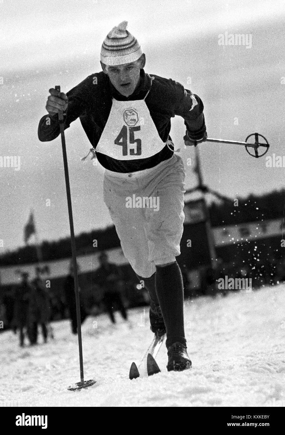 Assar Rönnlund 15 km SM 1961 001 Stock Photo