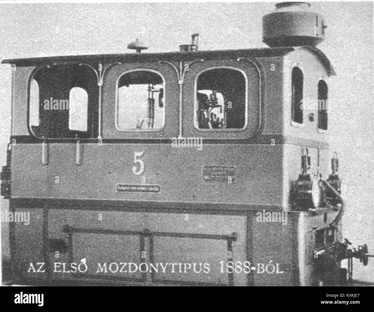 Hungary's first steam locomotive, built in 1888, is shown, illustrating ...