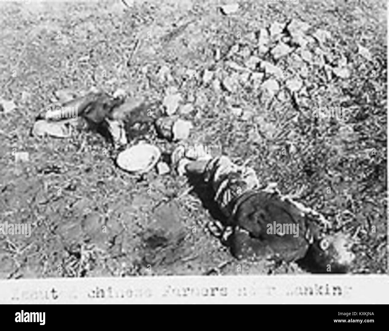 A Chinese farmer killed near Nanjing, Nanjing Massacre Stock Photo