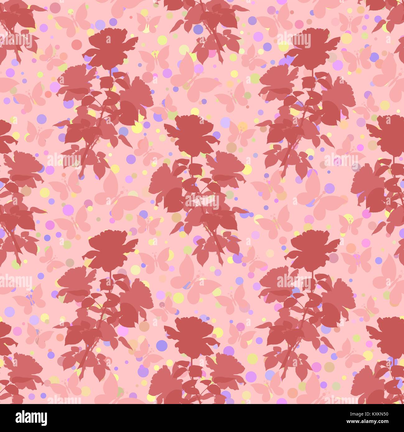 Seamless, Flowers and Butterflies Stock Vector Image & Art - Alamy