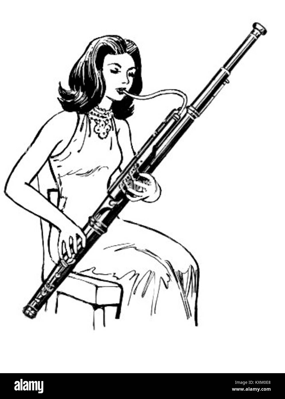 Woodwind musical instrument Black and White Stock Photos \u0026 Images - Alamy, image size:994x1390