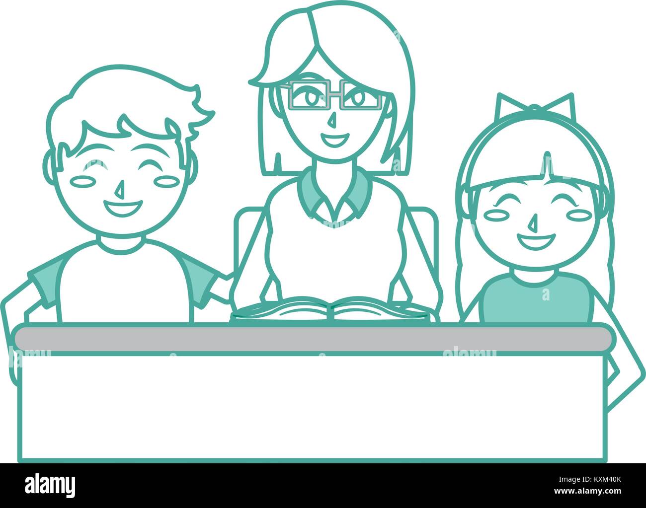 Teacher and kids design Stock Vector Image & Art - Alamy