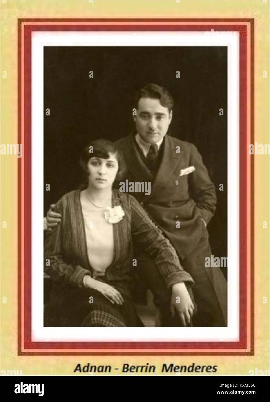 Berrin & Adnan Menderes 1928 Stock Photo