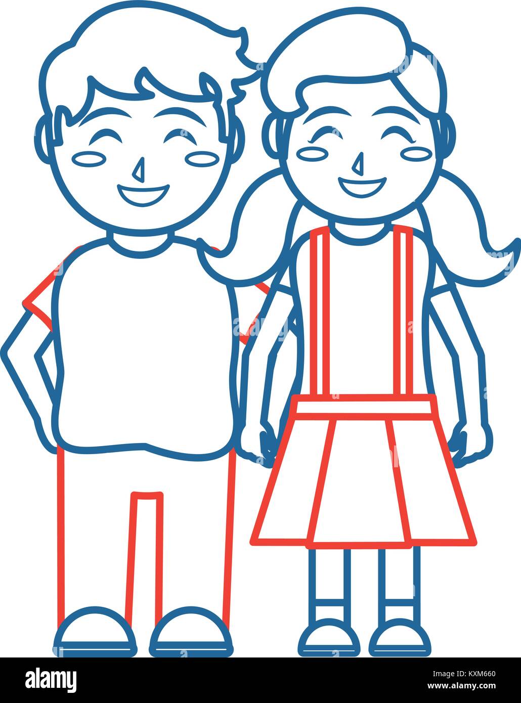 Girl and boy cartoon design Stock Vector Image & Art - Alamy