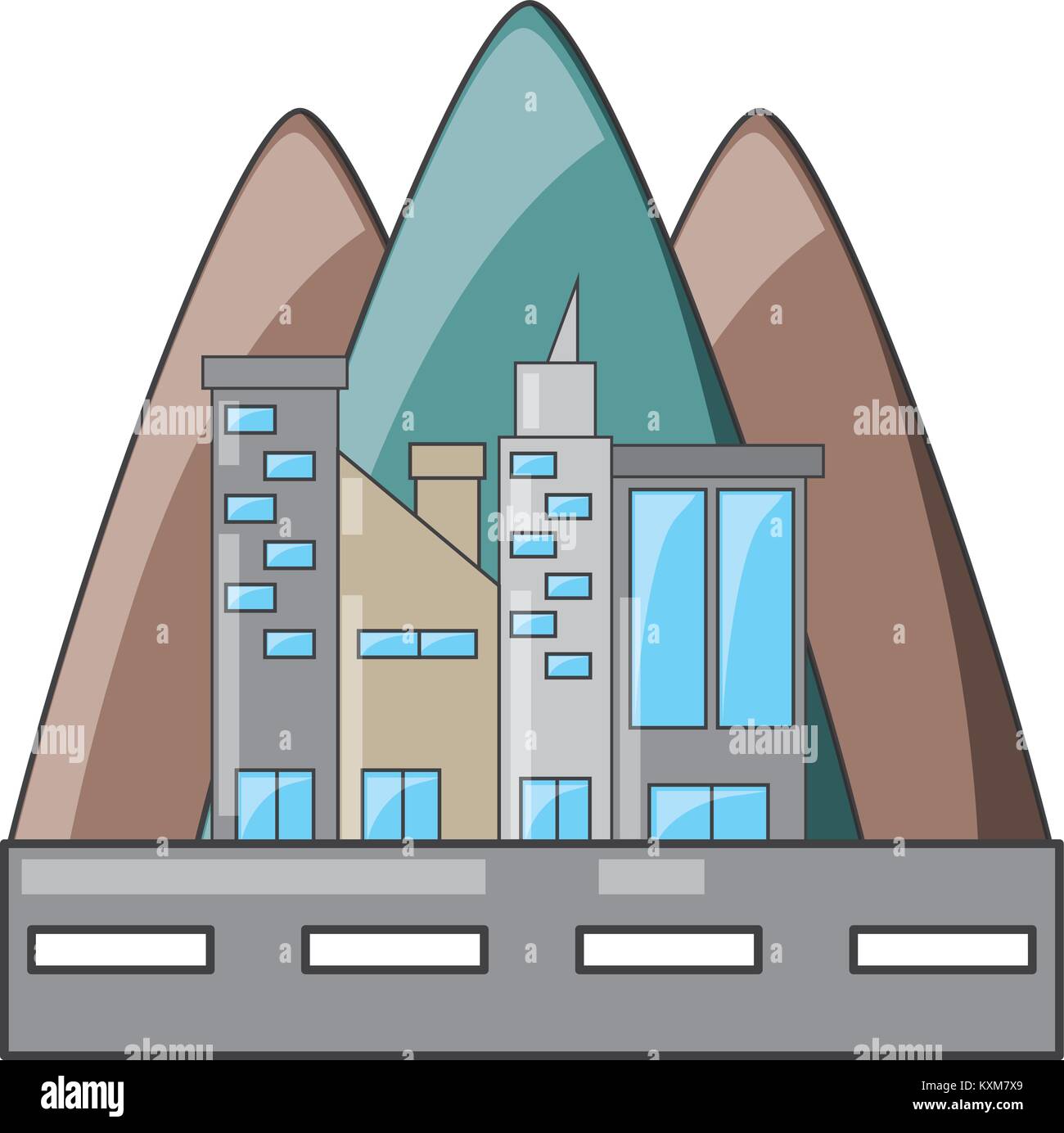 Window reflection tall buildings new Stock Vector Images - Alamy