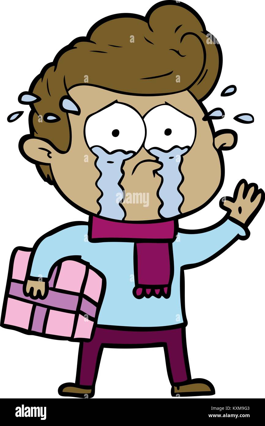 cartoon crying man with present Stock Vector Image & Art - Alamy cartoon crying man with present Stock Vector Image & Art - Alamy
