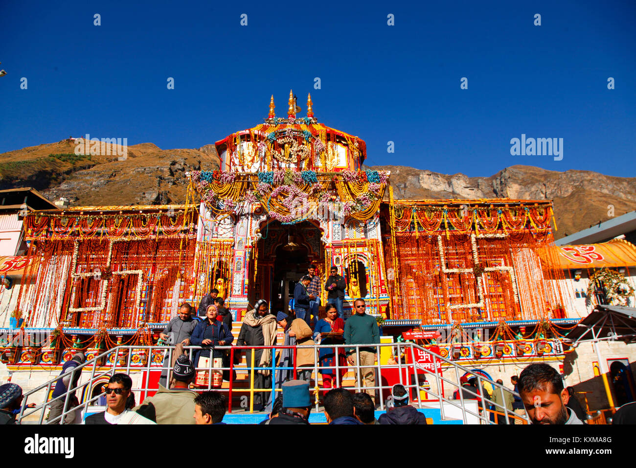 Lord Badrinath temple, Badrinath Dham, Badrinath Temple – Uttarakhand Trip Trek Himalaya, India (Photo Copyright © Saji Maramon) Stock Photo