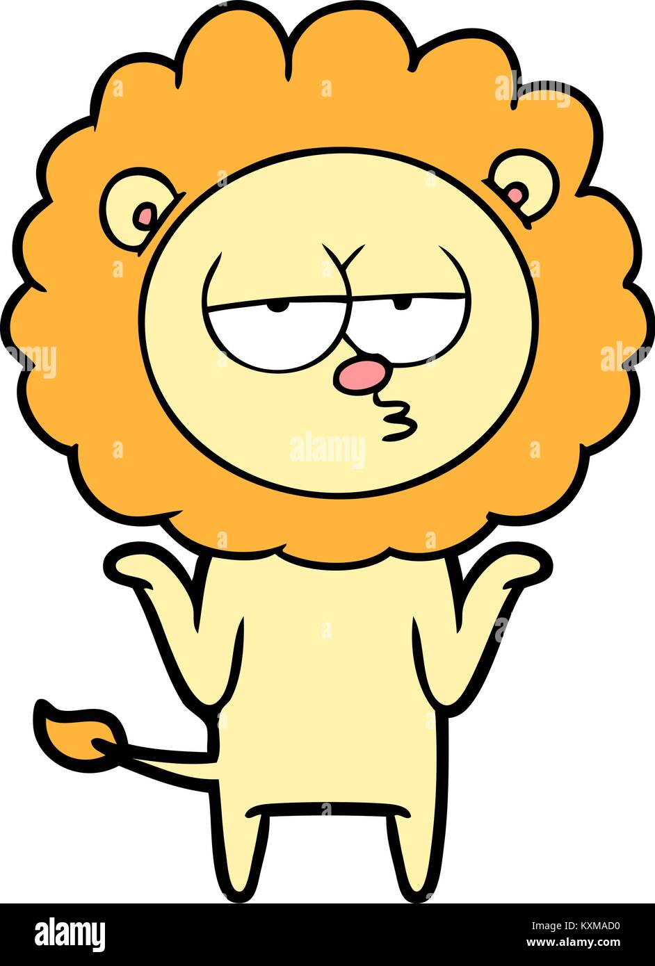 cartoon bored lion Stock Vector Image & Art - Alamy
