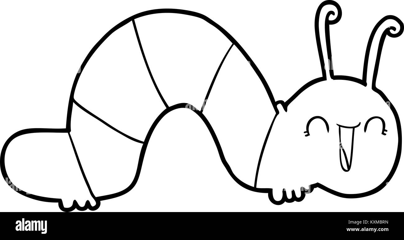 cartoon happy caterpillar Stock Vector Image & Art - Alamy