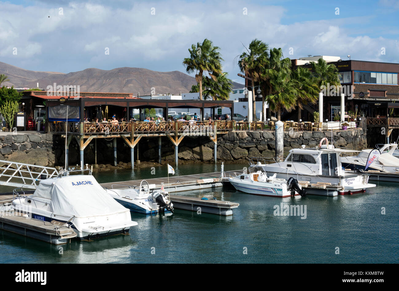 Marina Rubicon, Playa Blanca, Lanzarote, Canary Islands, Spain. Stock Photo
