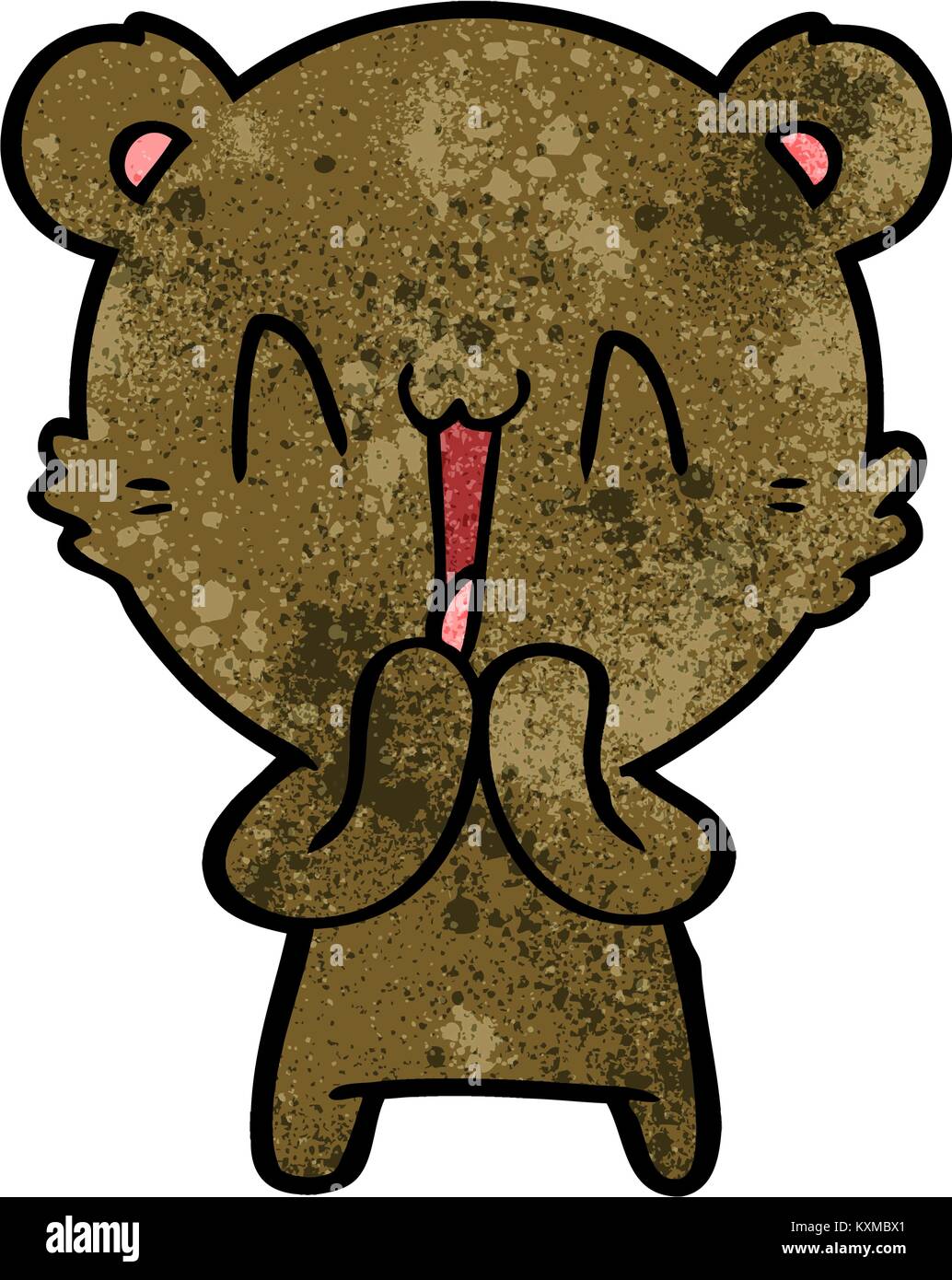 happy bear cartoon Stock Vector Image & Art - Alamy