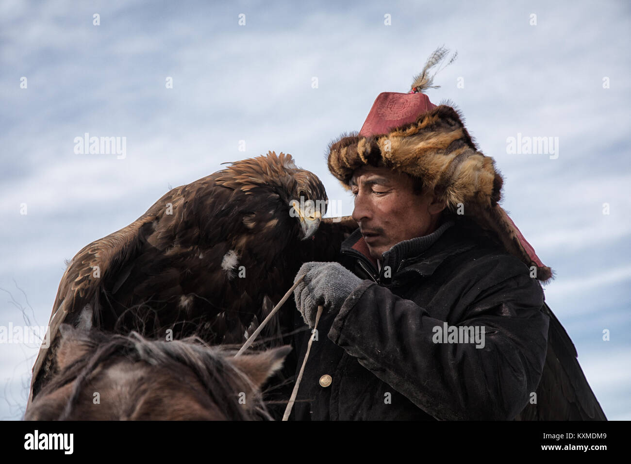 Golden Eagle Hunter Kazakh Eagle Festival Bayan ölgii Ulgii