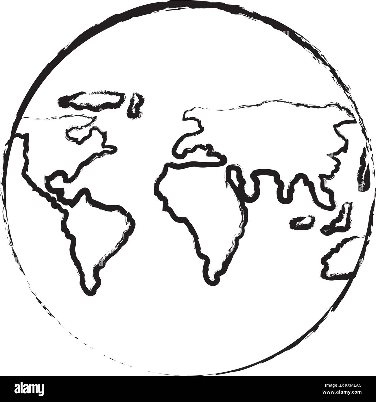 world map sphere icon Stock Vector Image & Art - Alamy